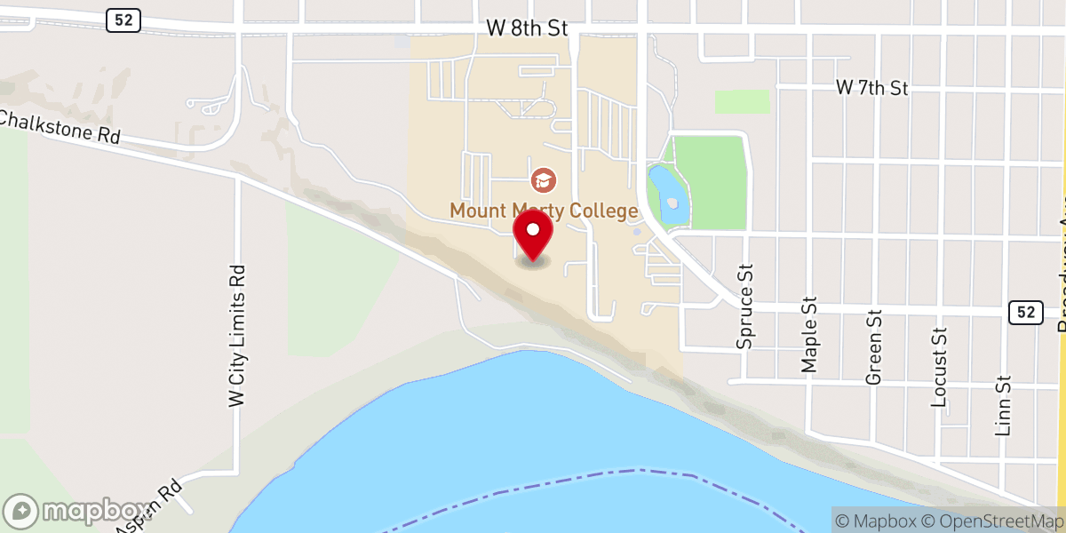 Map showing location of Sacred Heart Monastary