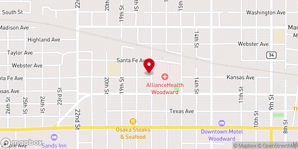 Map showing location of First Free Methodist Church