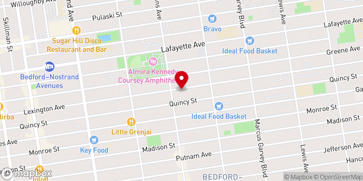 Map showing location of Stuyvesant Heights Seventh-day Adventist Church