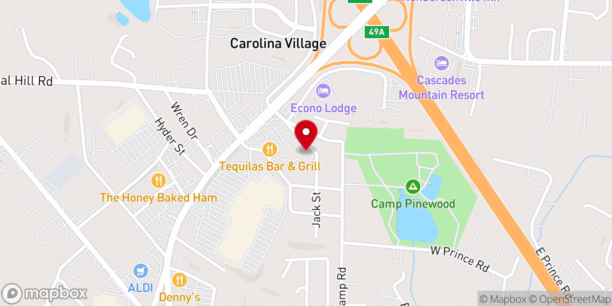 Map showing location of Anderson Chapel Church of God