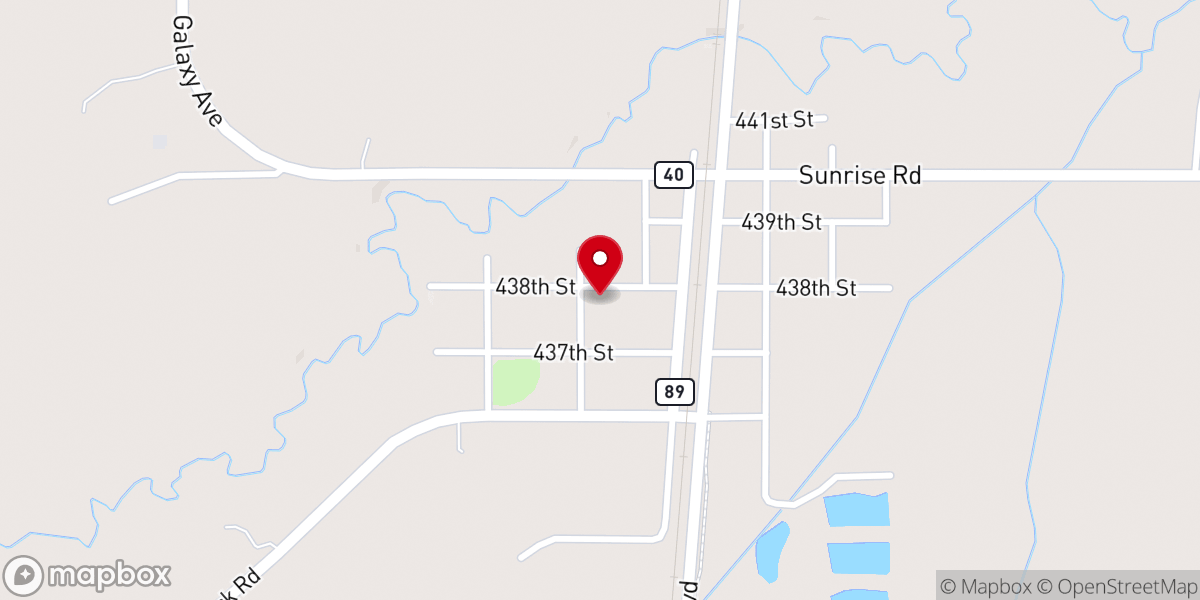 Map showing location of First Lutheran Church