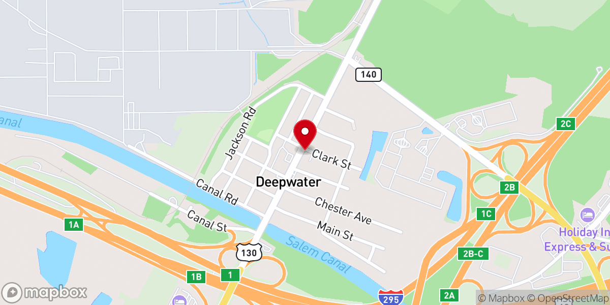 Map showing location of Deepwater Community Church