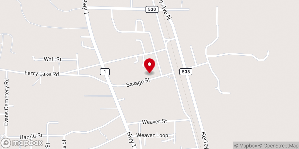Map showing location of OIL CITY COMMUNITY CENTER