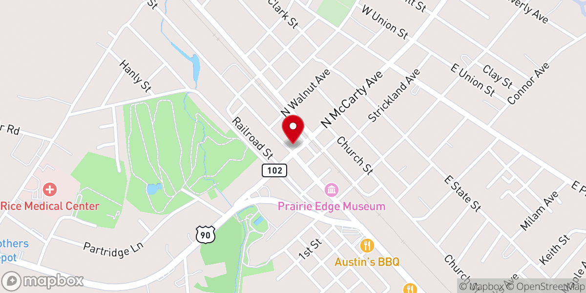 Map showing location of Open Arms Christian Church