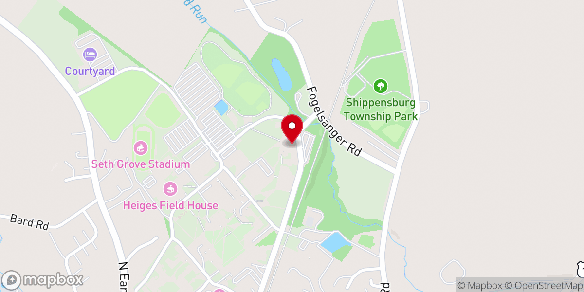 Map showing location of Naugle Hall