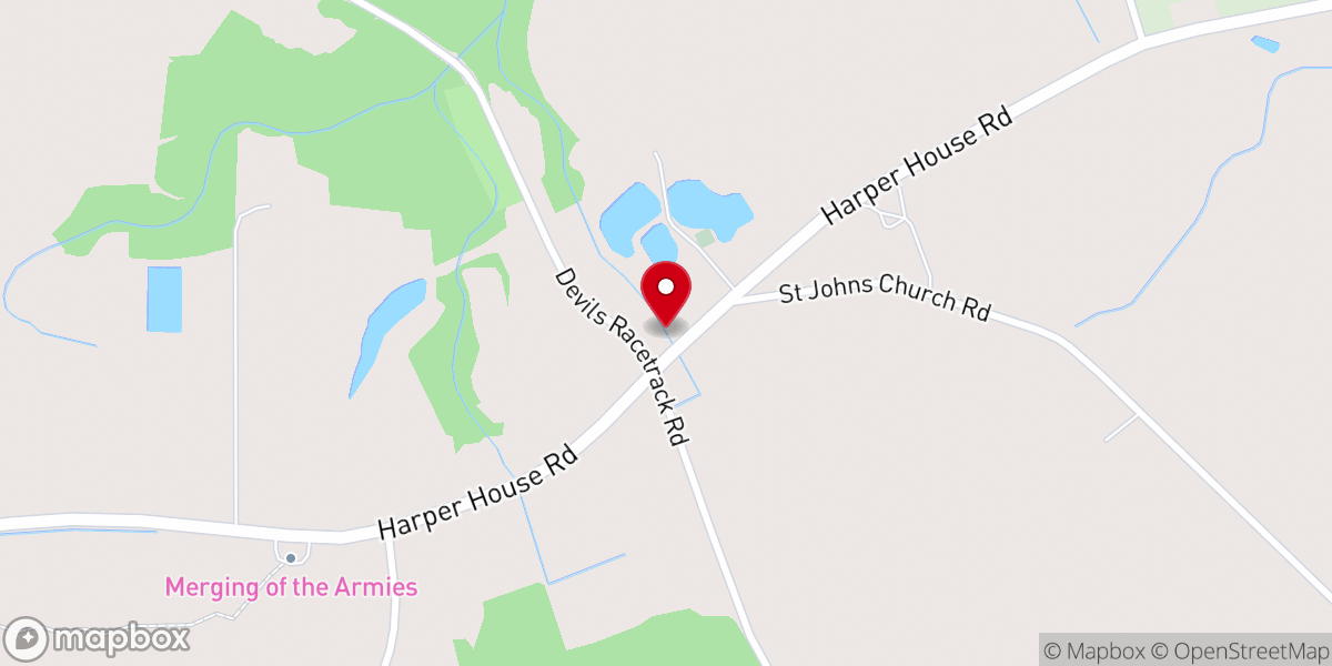 Map showing location of Ebenezer Church
