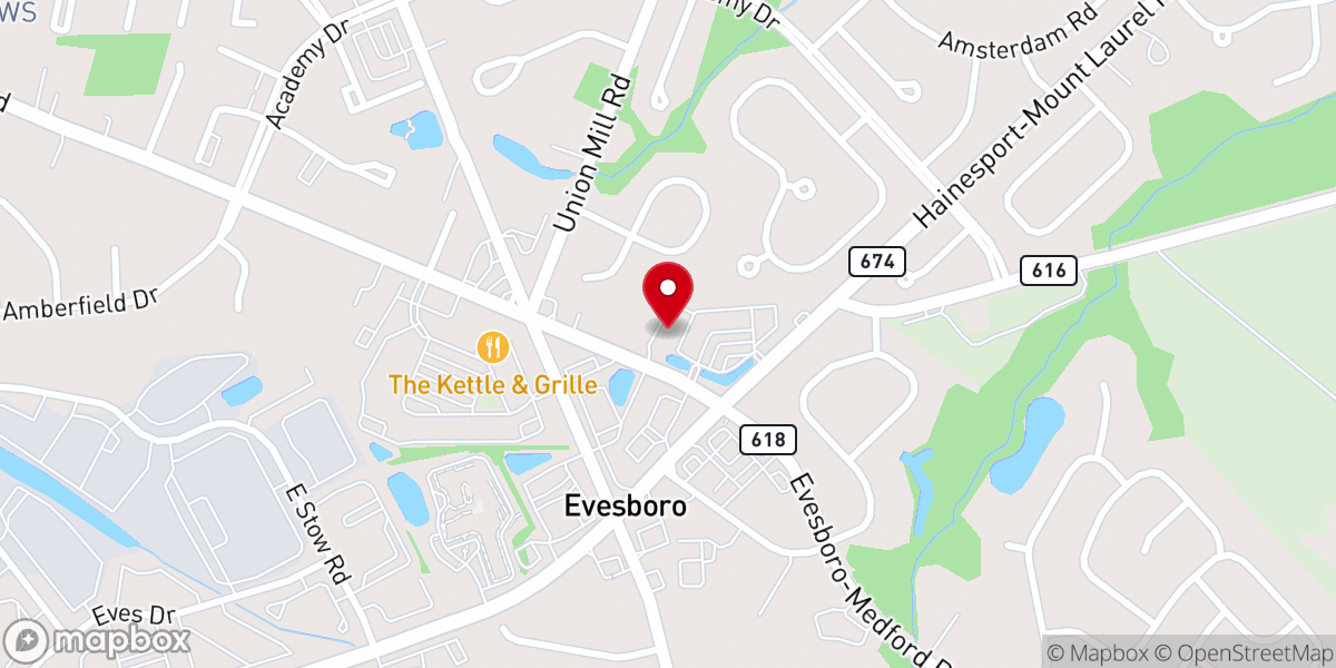 Map showing location of Advocare Greentree Pediatrics