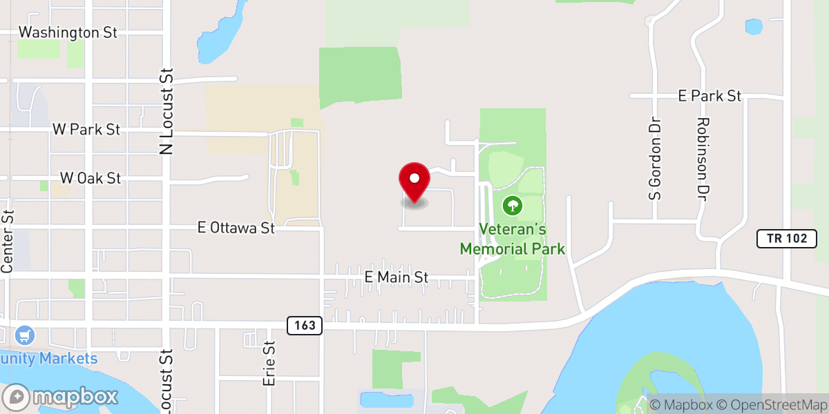 Map showing location of Oak Harbor United Methodist