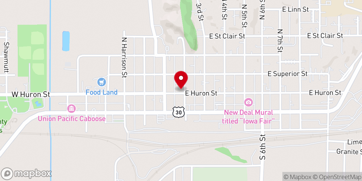 Map showing location of St Paul Lutheran Church Elca