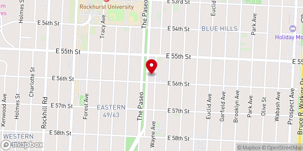 Map showing location of Saint James United Methodist Church