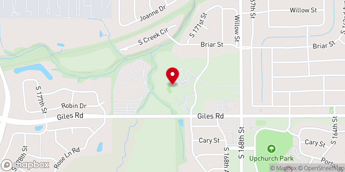 Map showing location of Arrows Church