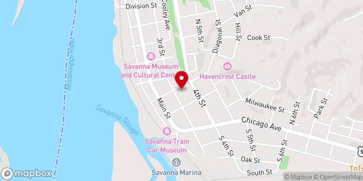 Map showing location of Saint Peters Evangelical Lutheran Church