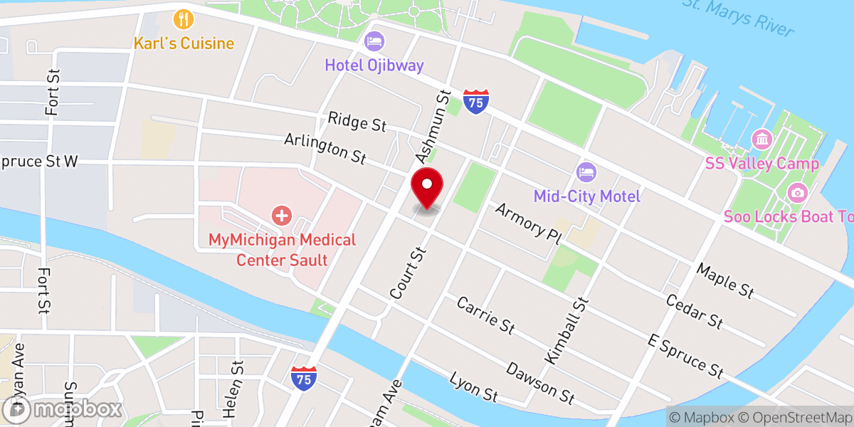 Map showing location of Central United Methodist Church