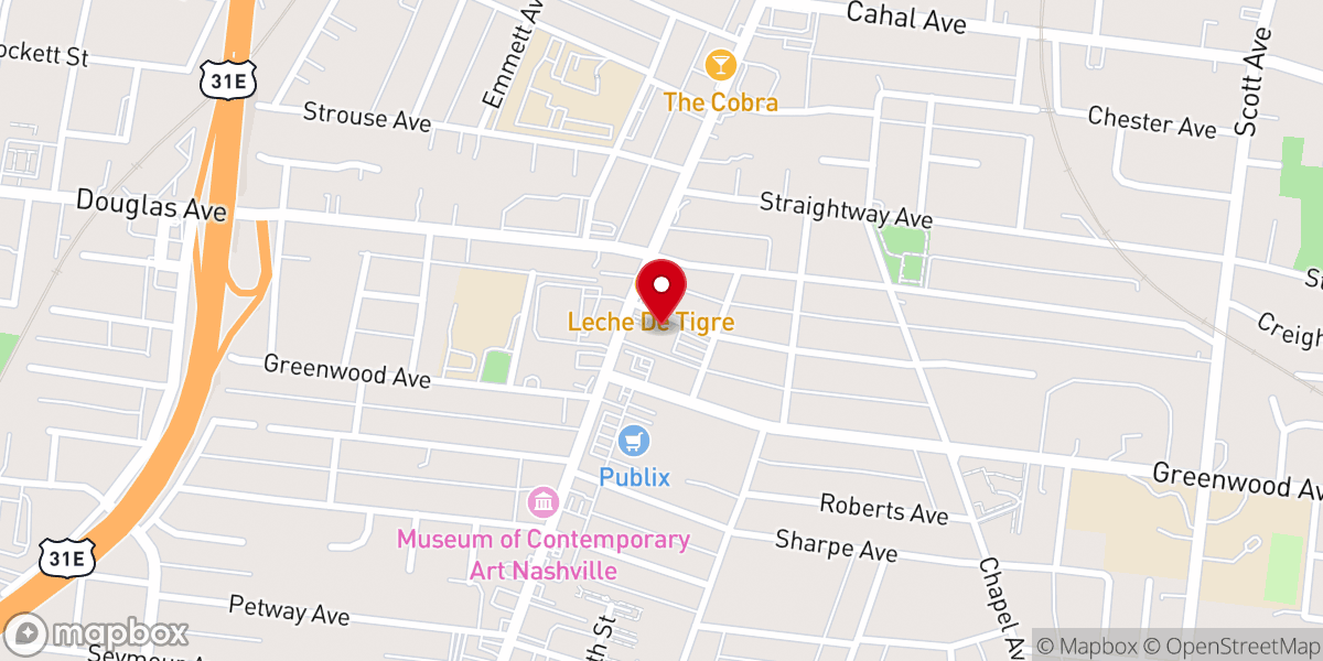 Map showing location of Hope Church