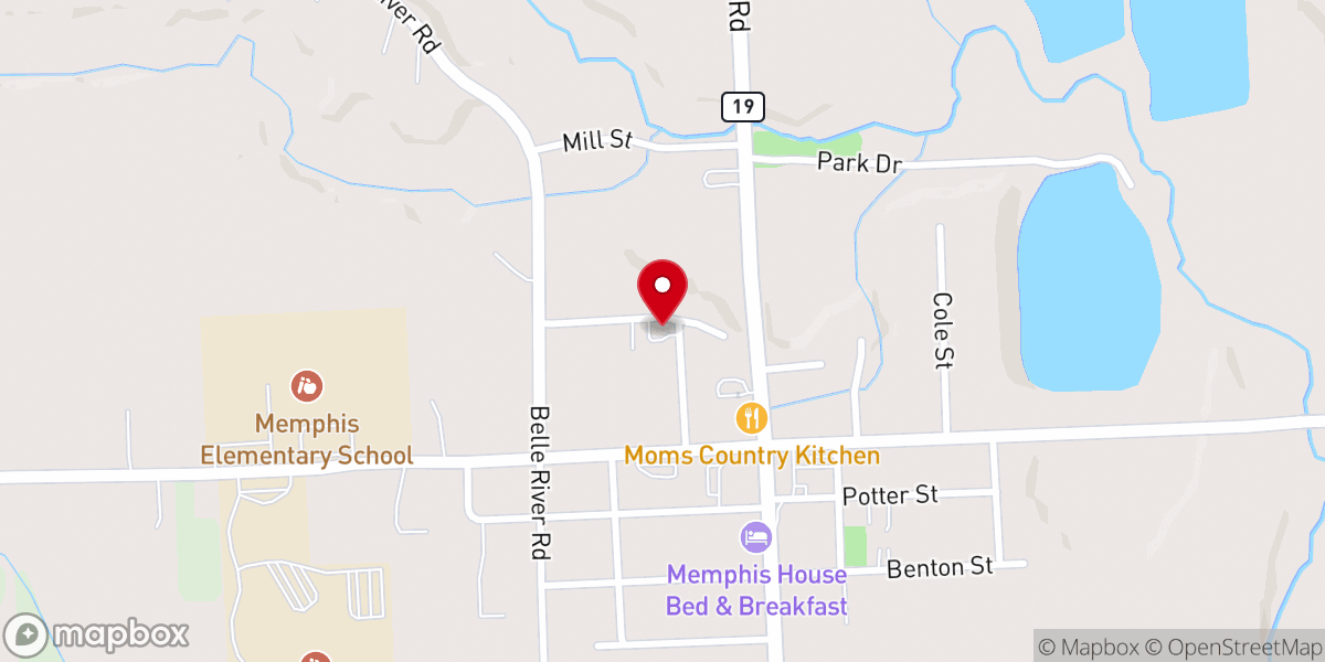 Map showing location of Memphis Global Methodist Church