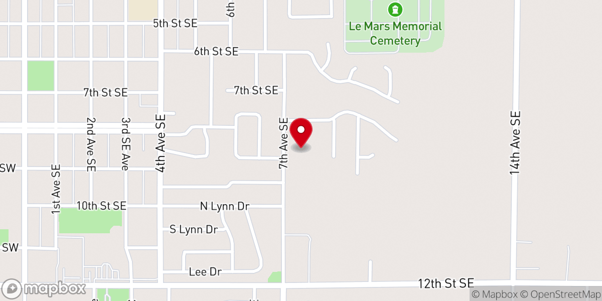 Map showing location of Presbyterian United Church of Christ