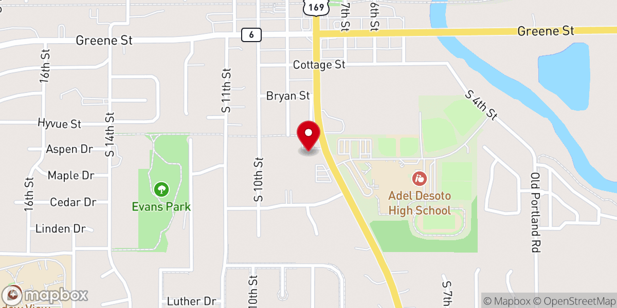 Map showing location of Light of Adel