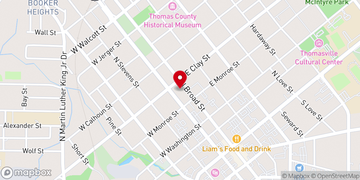 Map showing location of Calvary United Methodist Church