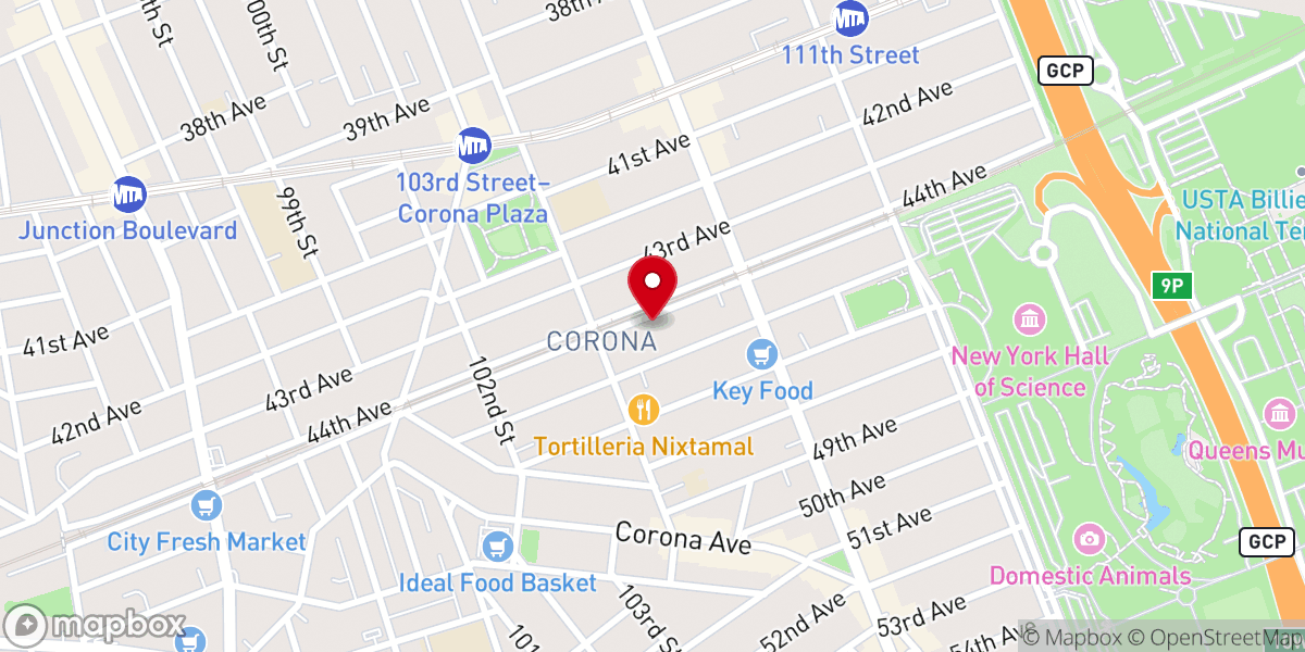 Map showing location of Iglesia Pentecostal