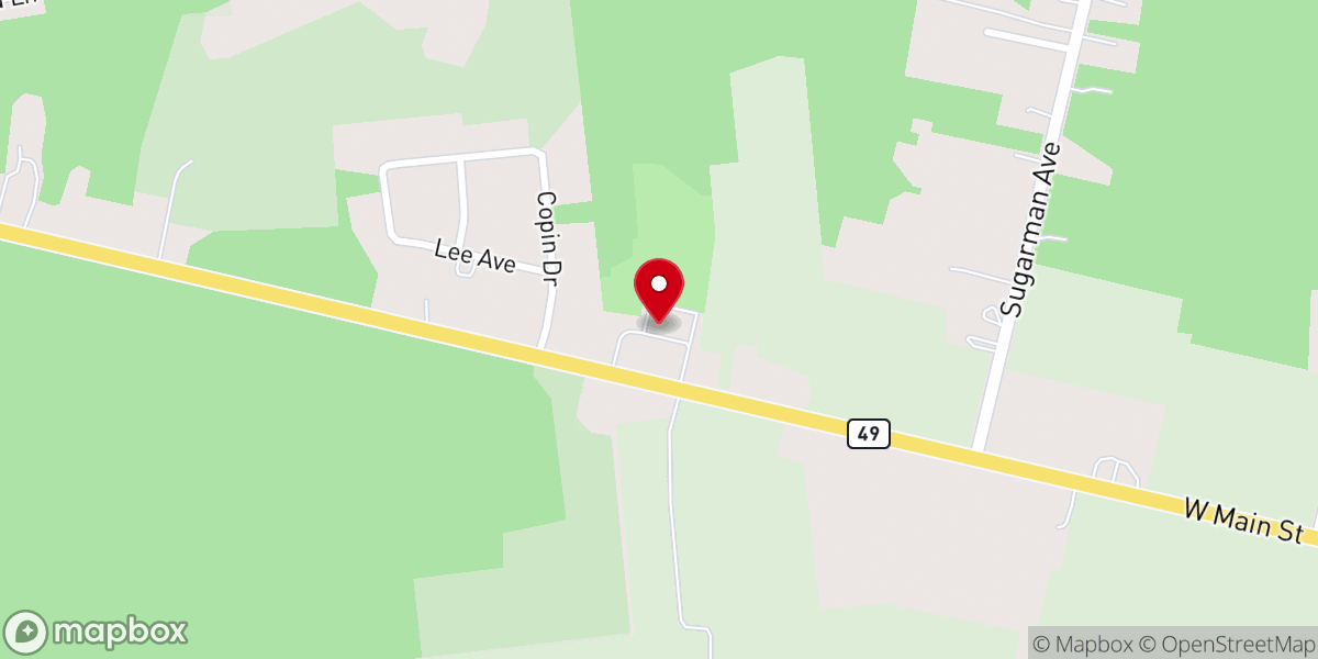 Map showing location of Maranatha Baptist Church