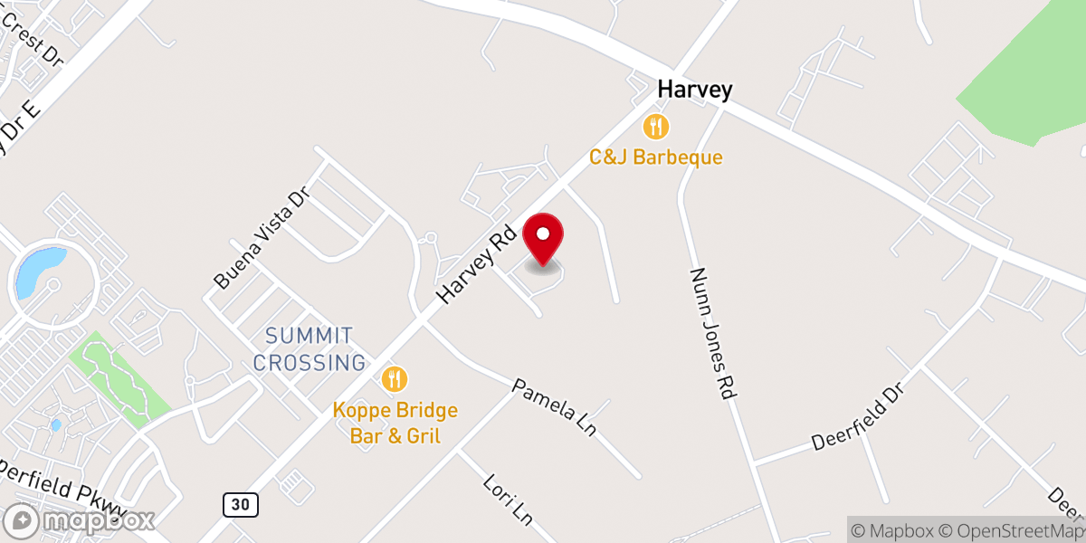 Map showing location of Skybreak Church