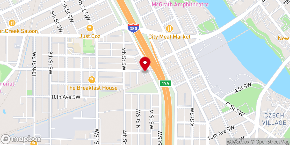 Map showing location of Eden United Church of Christ