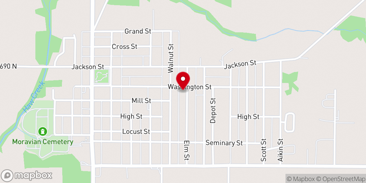 Map showing location of Hope First Wesleyan Church