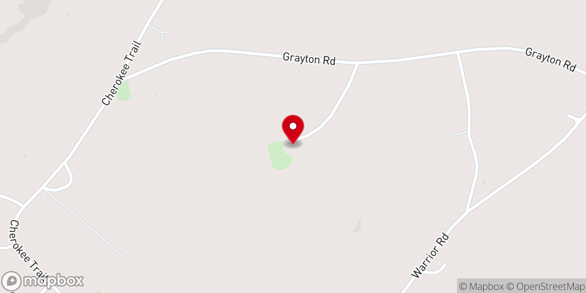 Map showing location of Ohatchee Missionary Baptist Church