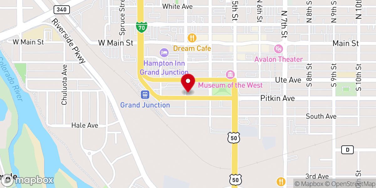 Map showing location of Catholic Outreach Day Center
