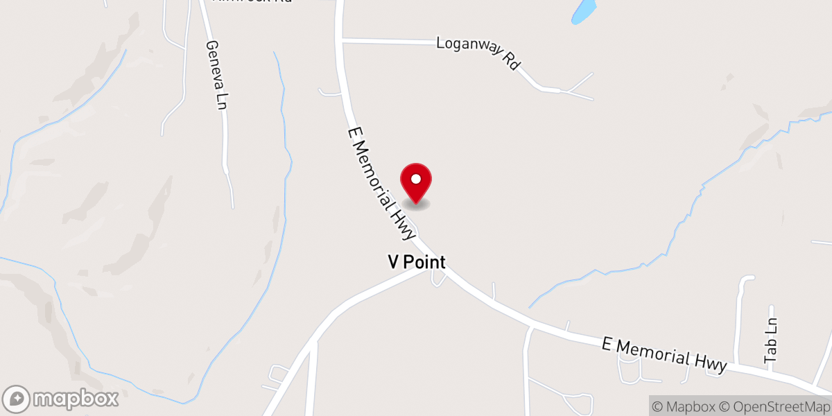 Map showing location of Pleasant View Baptist Church
