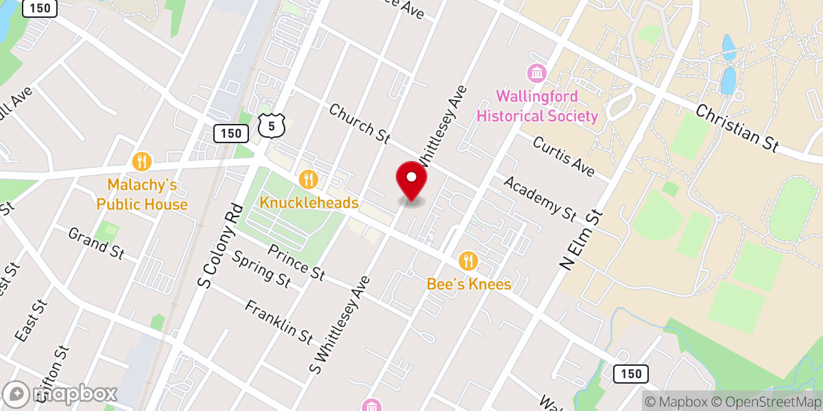 Map showing location of Most Holy Trinity Parish Center