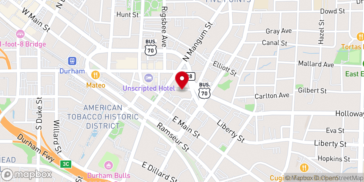 Map showing location of Trinity United Methodist Church