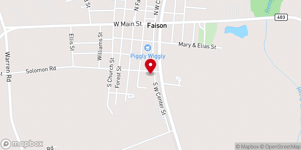 Map showing location of Fasion Methodist Church