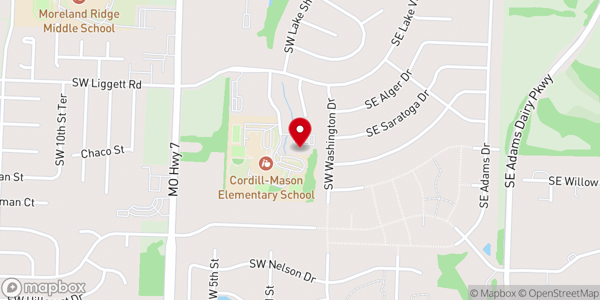 Map showing location of Southside Church of Christ