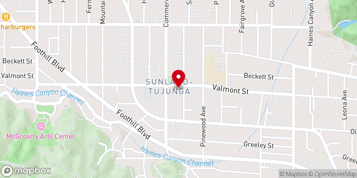 Map showing location of Sunland - Tujunga Seventh-day Adventist Church