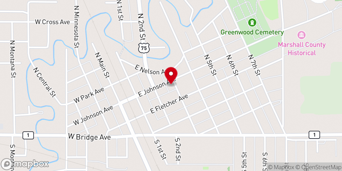 Map showing location of Harvest Community Church