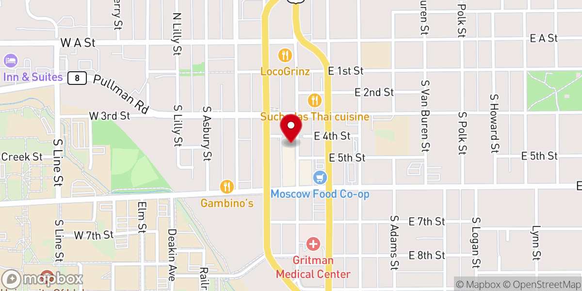 Map showing location of New Saint Andrews College