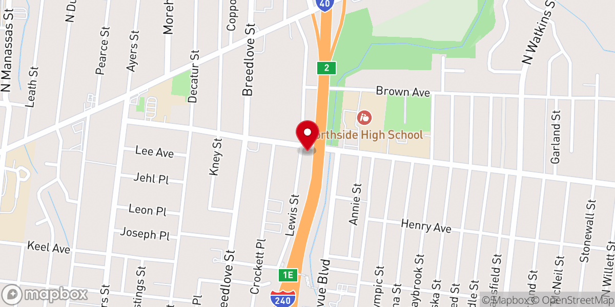 Map showing location of Saint Joseph Baptist Church