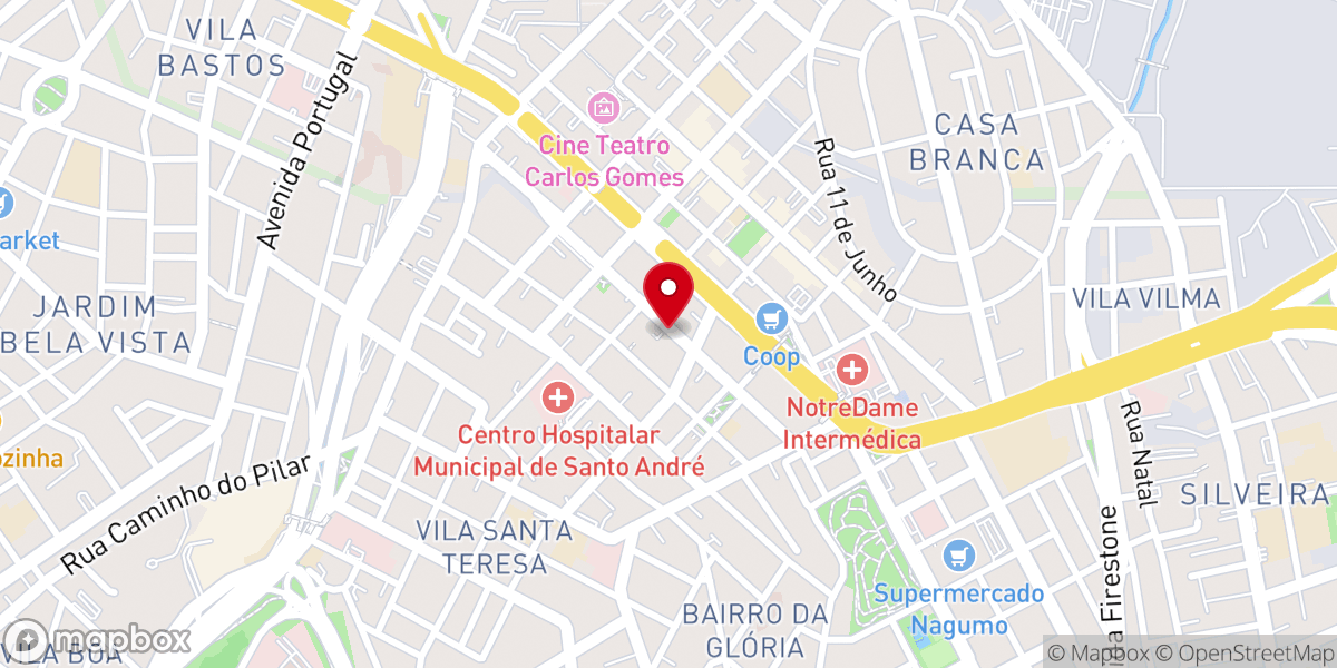 Map showing location of Igreja Assembleia de Deus Shekinah no Brasil