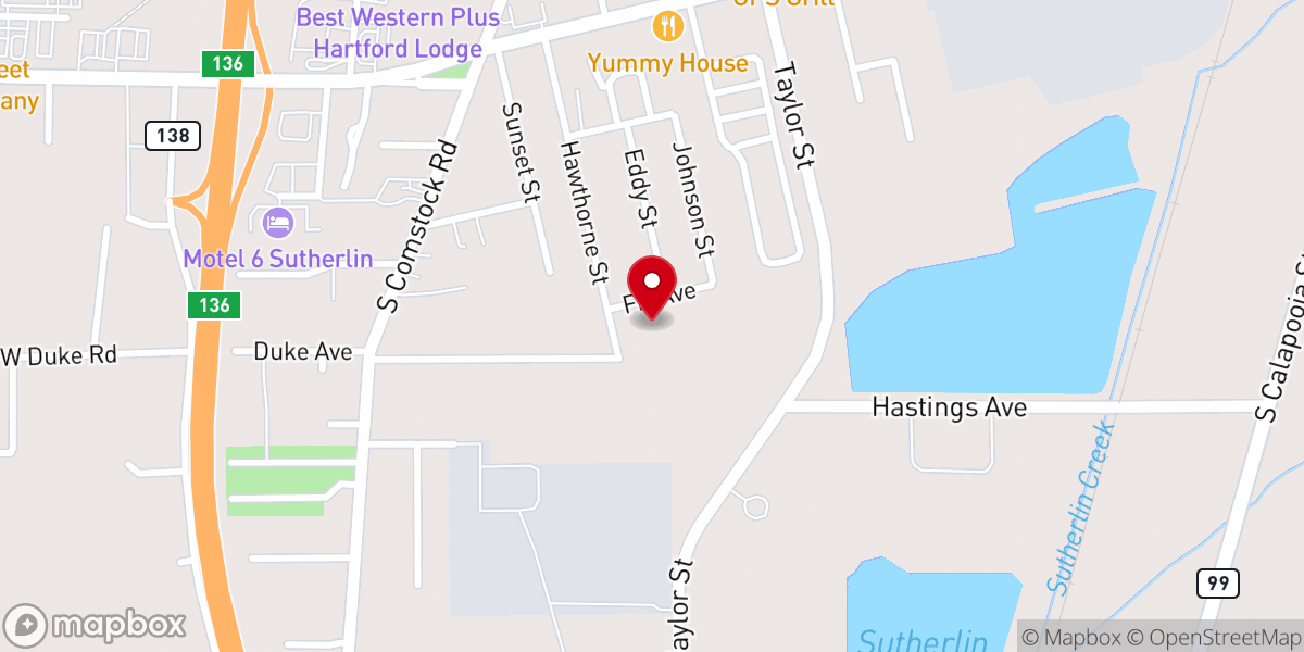 Map showing location of Neighborhood Church of Christ
