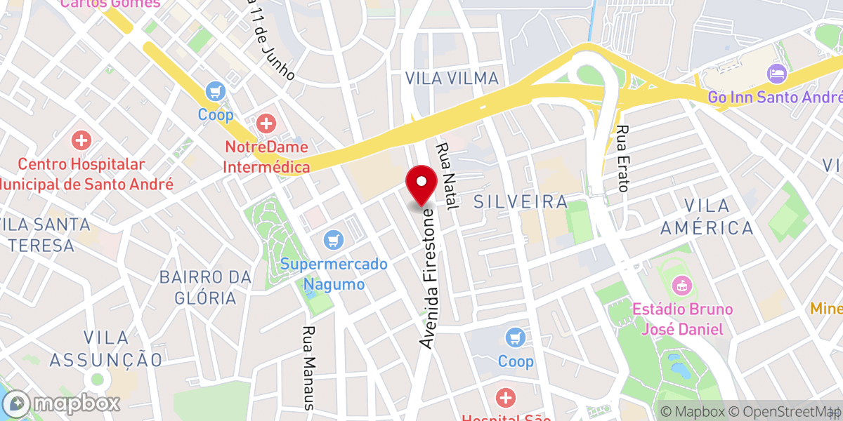 Map showing location of Igreja Batista Nova História