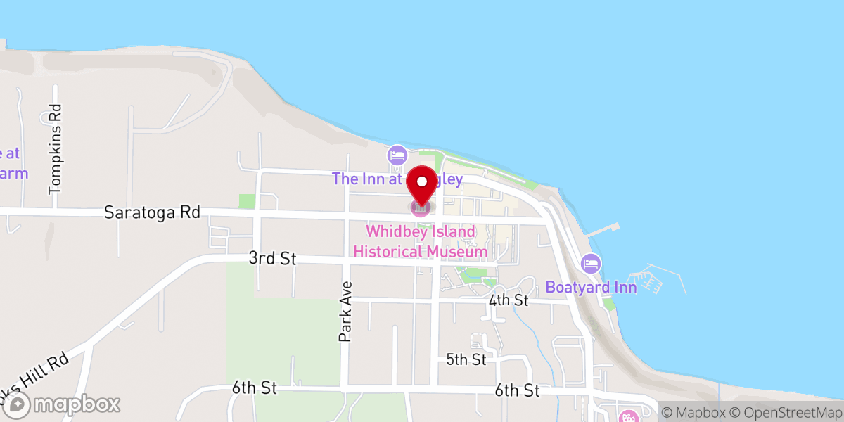 Map showing location of Island County Historical Museum at Langley
