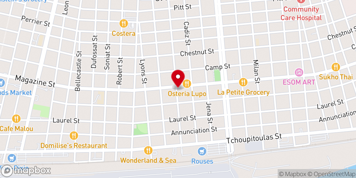 Map showing location of Valence Street Baptist Church