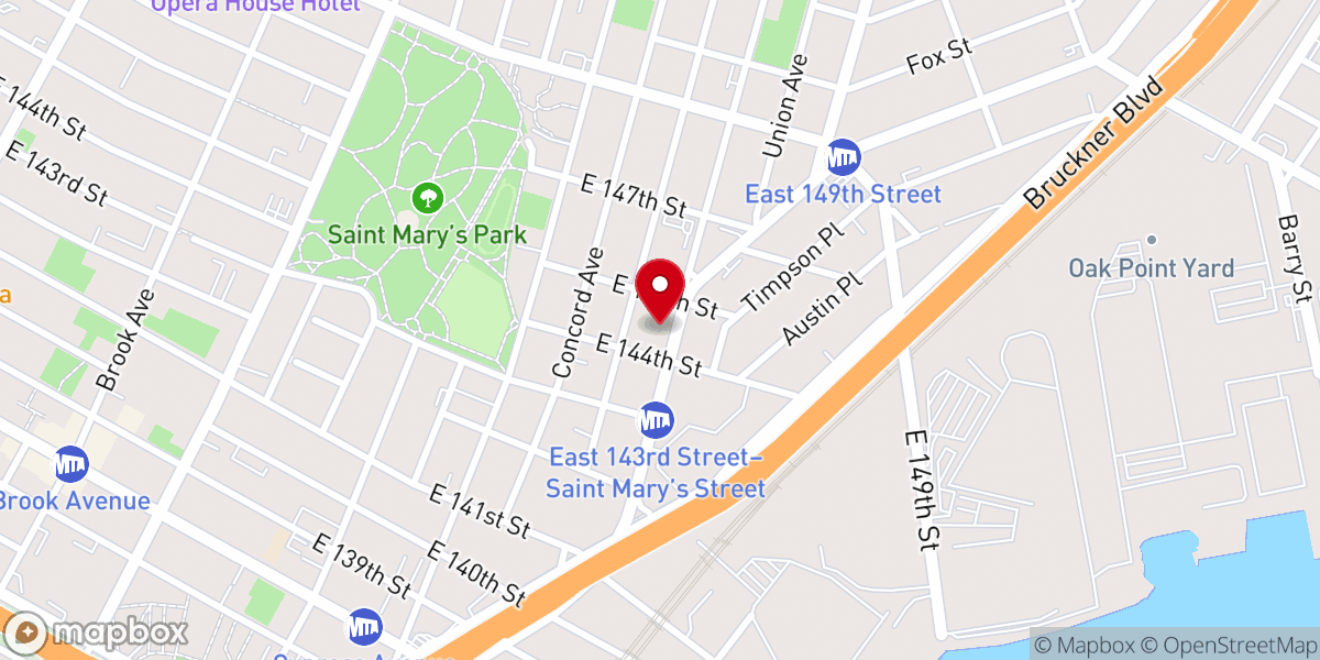 Map showing location of Christ Jesus Baptist Church