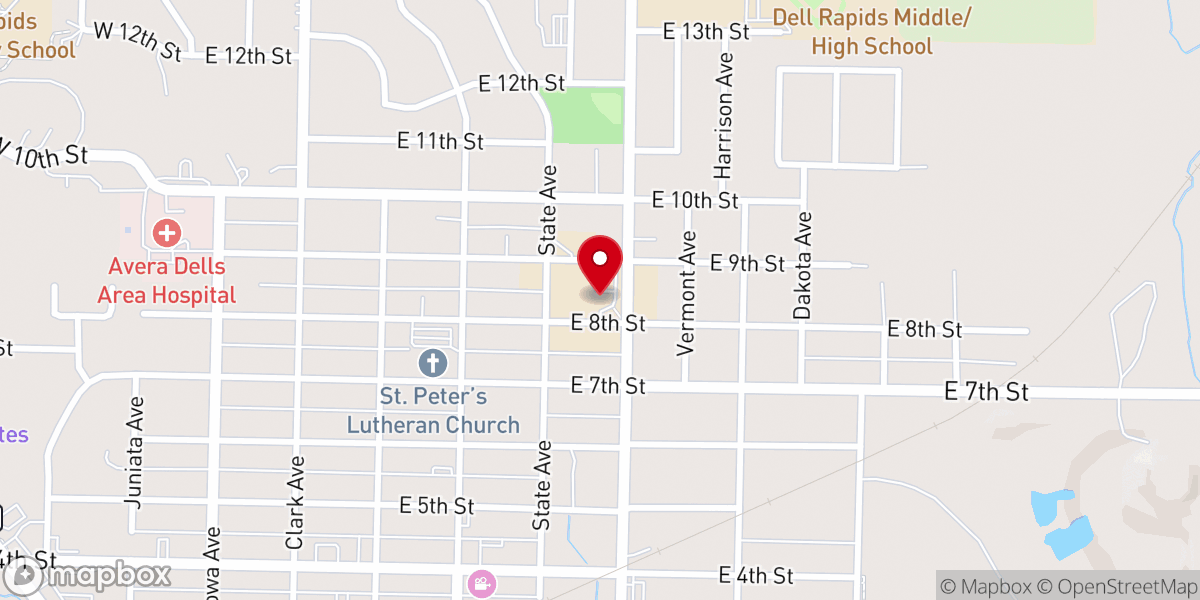 Map showing location of St. Mary Catholic Church