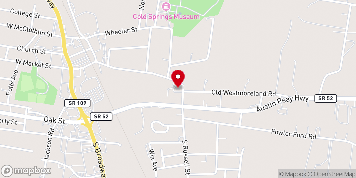 Map showing location of Portland Nazarene Church