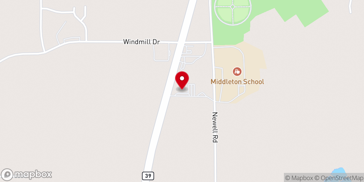 Map showing location of Meridian Community Seventh-day Adventist Church