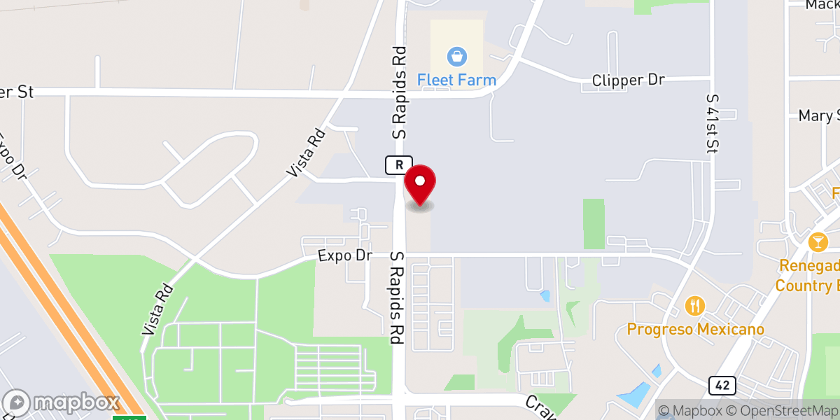 Map showing location of Maritime Baptist Church