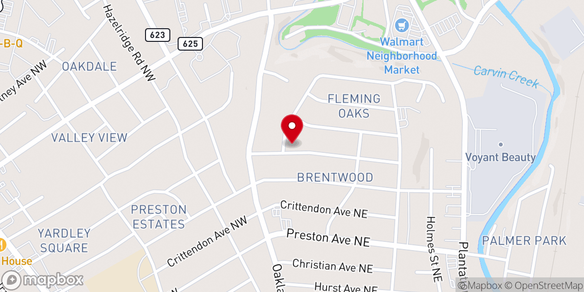 Map showing location of Fleming Chapel