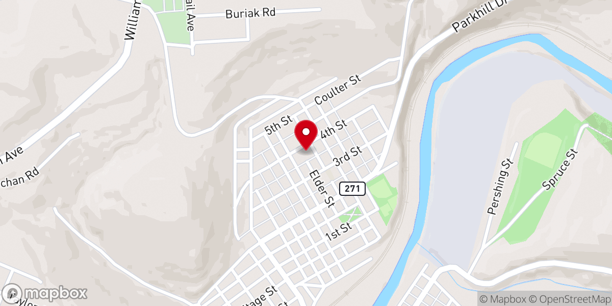 Map showing location of Holy Trinity Byzantine Catholic Church